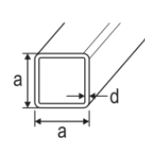 ALU Formrohr 35x35x2 - AlMgSi0,5