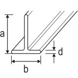 T-Stahl 60x60x7 - S235JR, blank, gewalzt