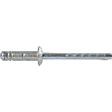 Blindniete FLARUKO: 4x9,5 - ALU/NIRO (1-6mm) RAL9006 - 1000 Stk/Pkg