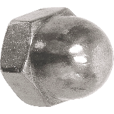 Hutmutter DIN 1587: M8 - STAHL, verzinkt - 25 Stk/Pkg (StP500)