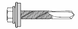 Bohrschraube f. Trapezblech E-X BOHR 5 16:  5,5x38 - BL 14 mm - NIRO A2 (Metall) - 100 Stk/Pkg