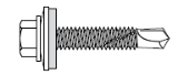Bohrschraube f. Trapezblech E-X BOHR 3 16:  5,5x26 - BL 5,25 mm - NIRO A2 (Metall) - 100 Stk/Pkg