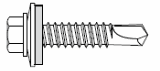 Bohrschraube f. Trapezblech E-VS BOHR 3 16: 6,3x25 - BL 6 mm - STAHL, verzinkt  (Metall) 100 Stk/Pkg