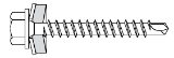Bohrschraube f. Trapezblech E-VS BOHR 5 16: 5,5x85 -  BL 12,50 mm - STAHL, verzinkt  (Metall)  100 Stk/Pkg