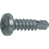 Linsen-Bohrschraube DIN 7504: TX 4,8x25 - STAHL, verzinkt (bis 4,4mm) - 500 Stk/Pkg