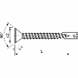 Spanplattenschraube Senkkopf VG (TX20) 4x25 - STAHL, verzinkt - 100 Stk/Pkg