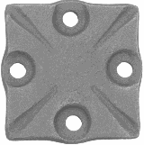 Bodenrosette 100x100 mit 4 Löcher