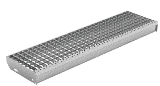Gitterrost-Normtreppenrost TS  800 FS 240 mm, MT 33x33 mm, TS 30x2 mm (rutschhemmend) *B*