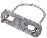 U-Bügel Rund DM 60 - Universalbefestigung Doppelstab - NIRO - verzinkt